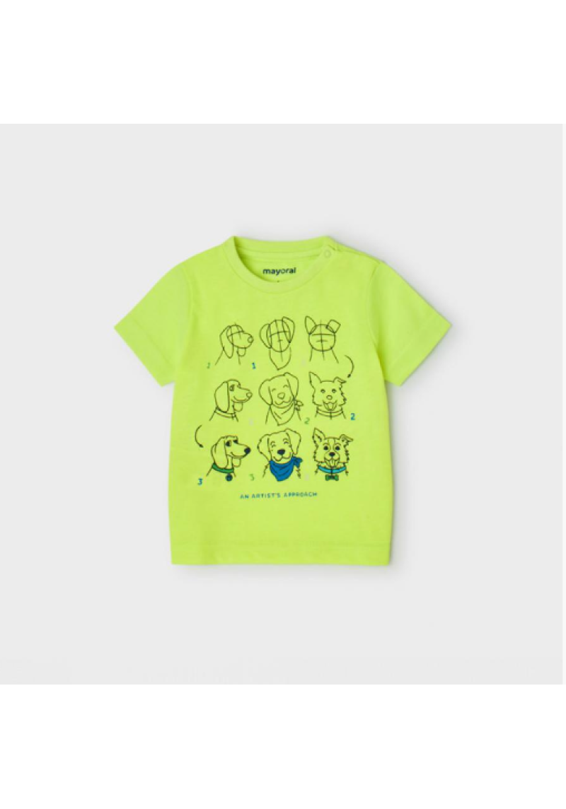 MAYORAL Zaļš T-krekls ar suņiem