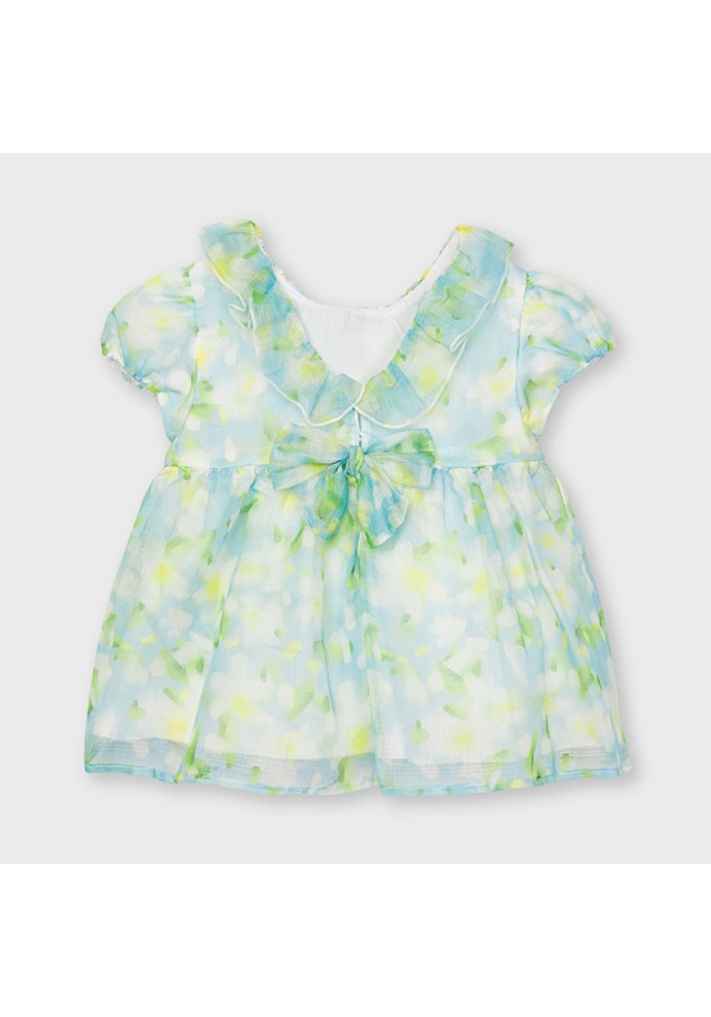 MAYORAL Blūzīte ar zieda printu sky blue