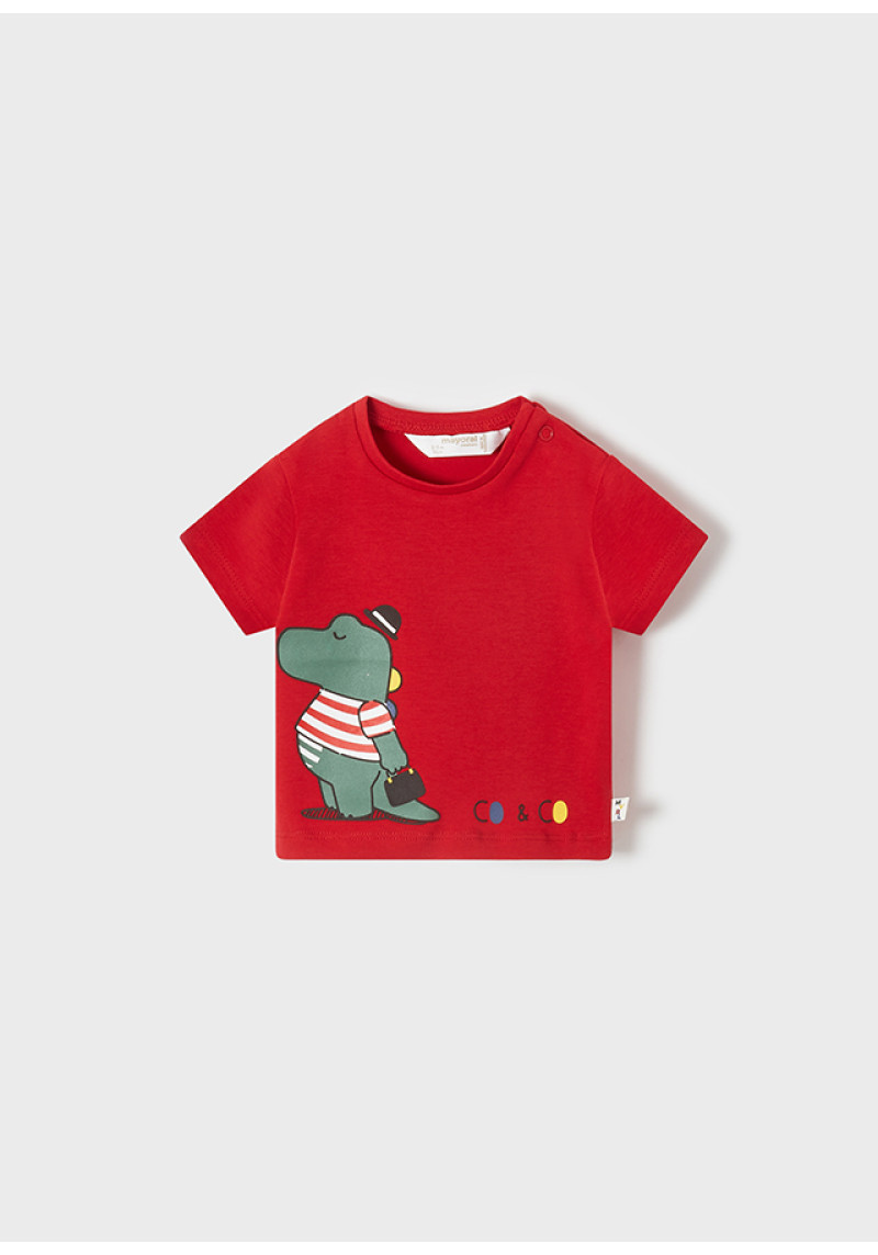 MAYORAL Sarkans krekliņš ar printu