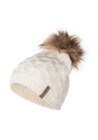 Lenne Ziemas cepure ar merino vilnu un  dabīgu kažoku