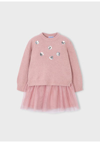 Kombinēta adīta kleita