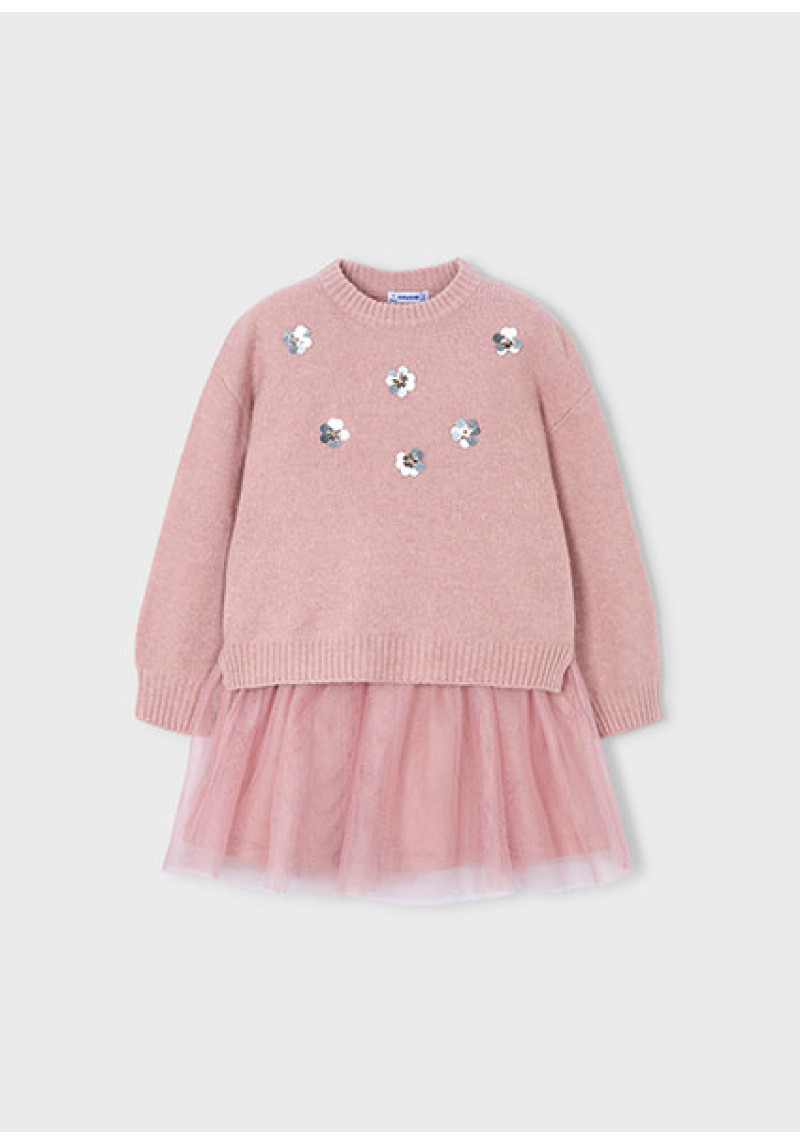 Kombinēta adīta kleita