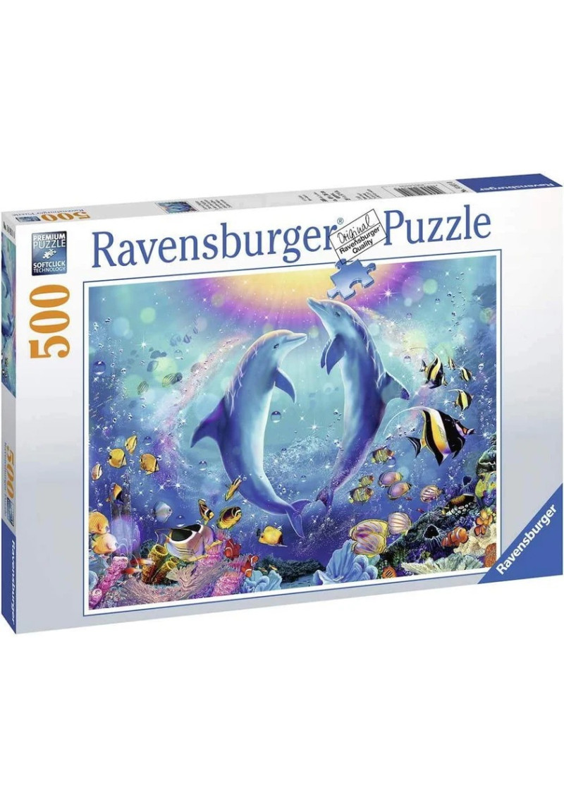 Ravensburger Puzle 500 Dejojošie Delfīni