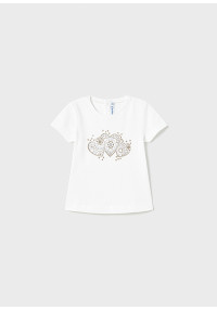 MAYORAL Balts kokvilnas T-krekls