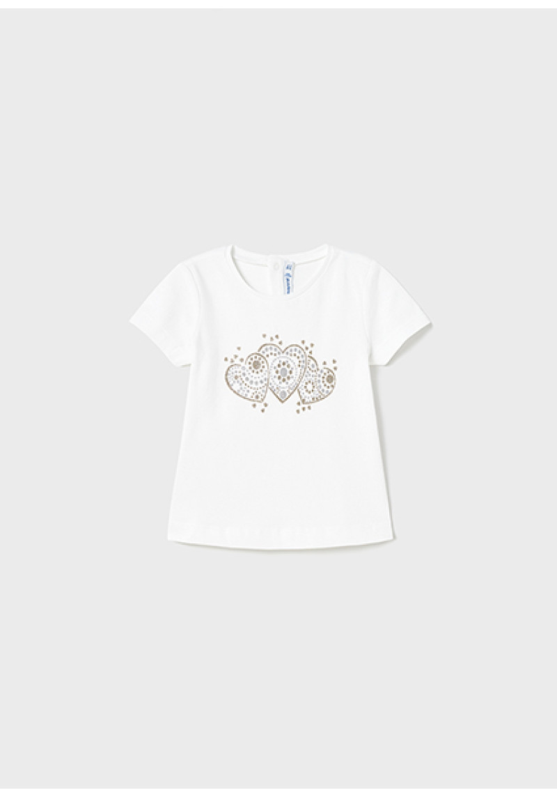 MAYORAL Balts kokvilnas T-krekls