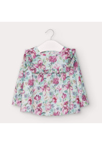 MAYORAL Kokvilnas blūze ar ziediem