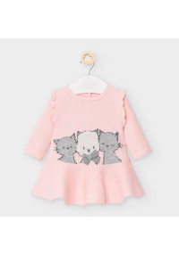 MAYORAL Rozā kleitiņa ar kaķišiem