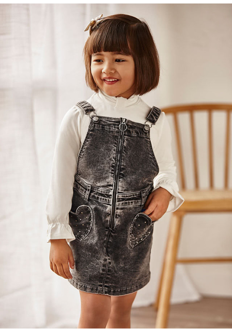 MAYORAL Pelēks džinsa sarafāns