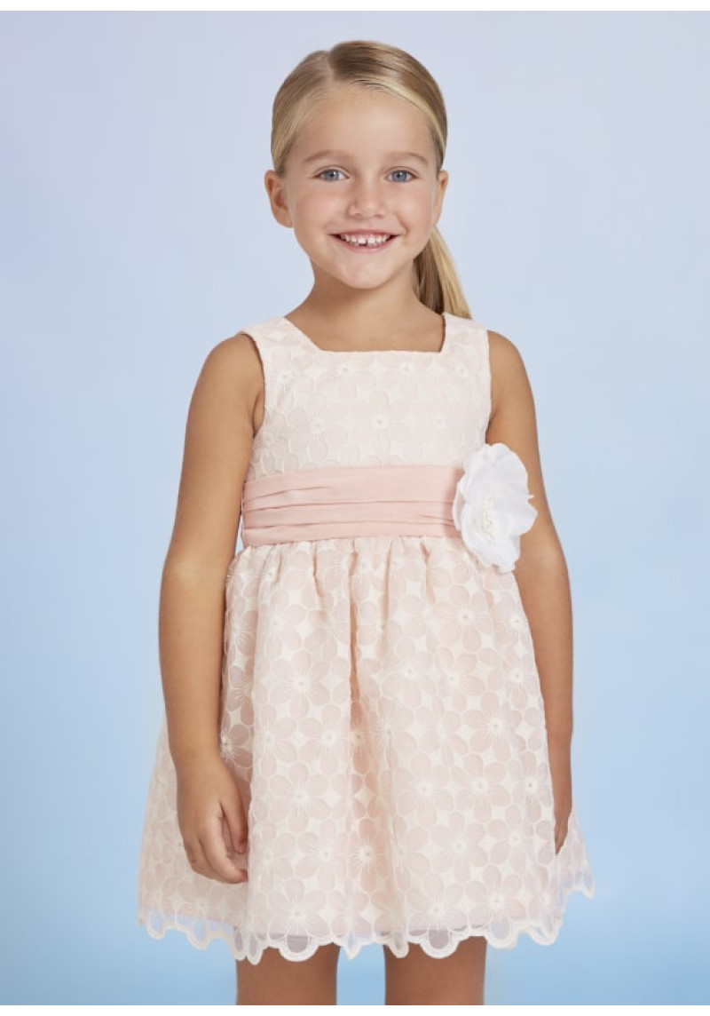 Abel&Lula Persiku krāsas kleita ar banti