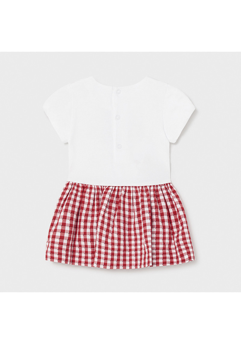 MAYORAL Kokvilnas kleitiņa ar rūtainiem svārkiem