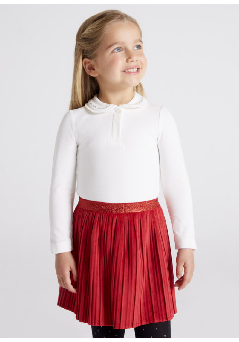 MAYORAL Sarkani plisētu velveta svārki