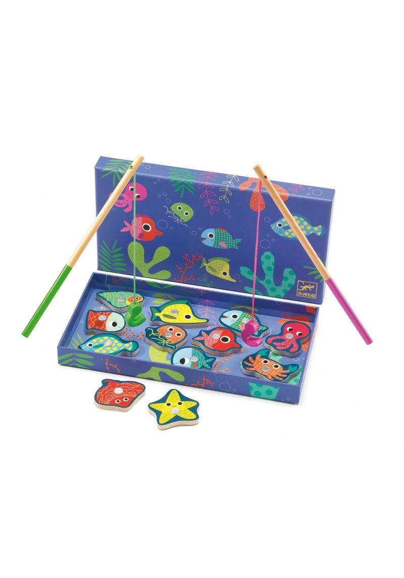 Djeco Koka magnēti - Makšķerēšanas spēle - Krāsas