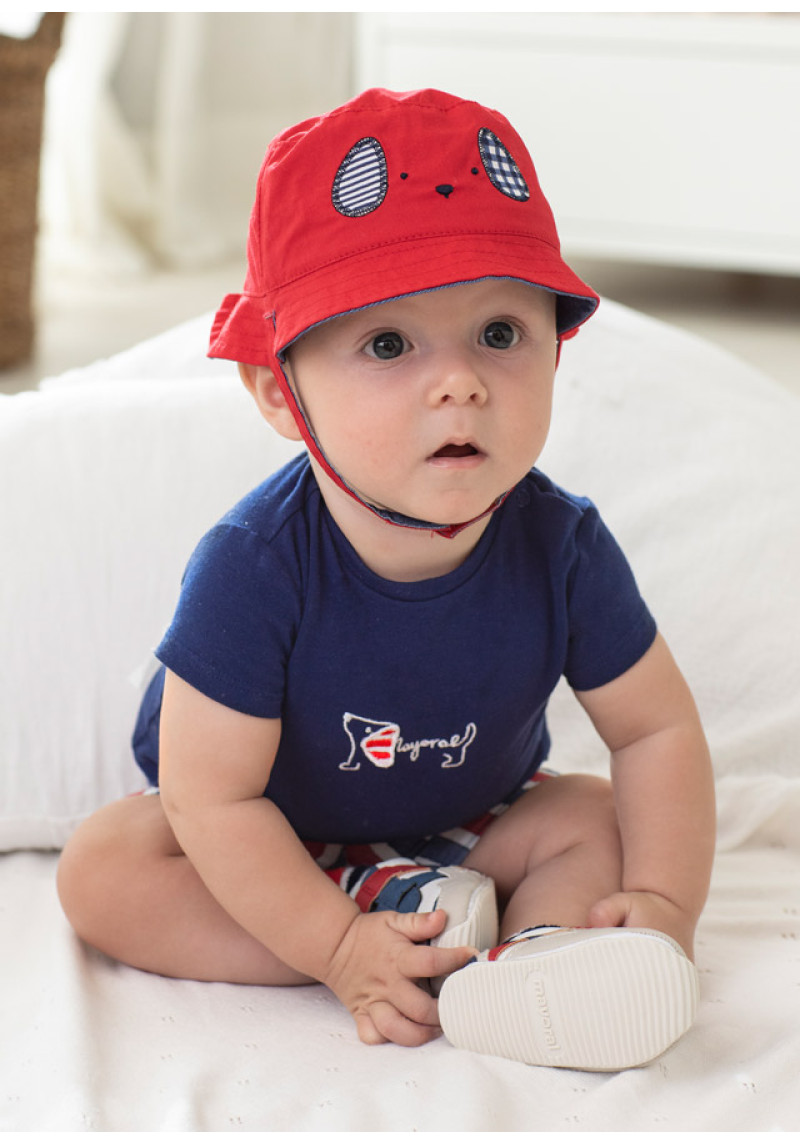 MAYORAL Kokvilnas divpusēja sarkana cepurīte