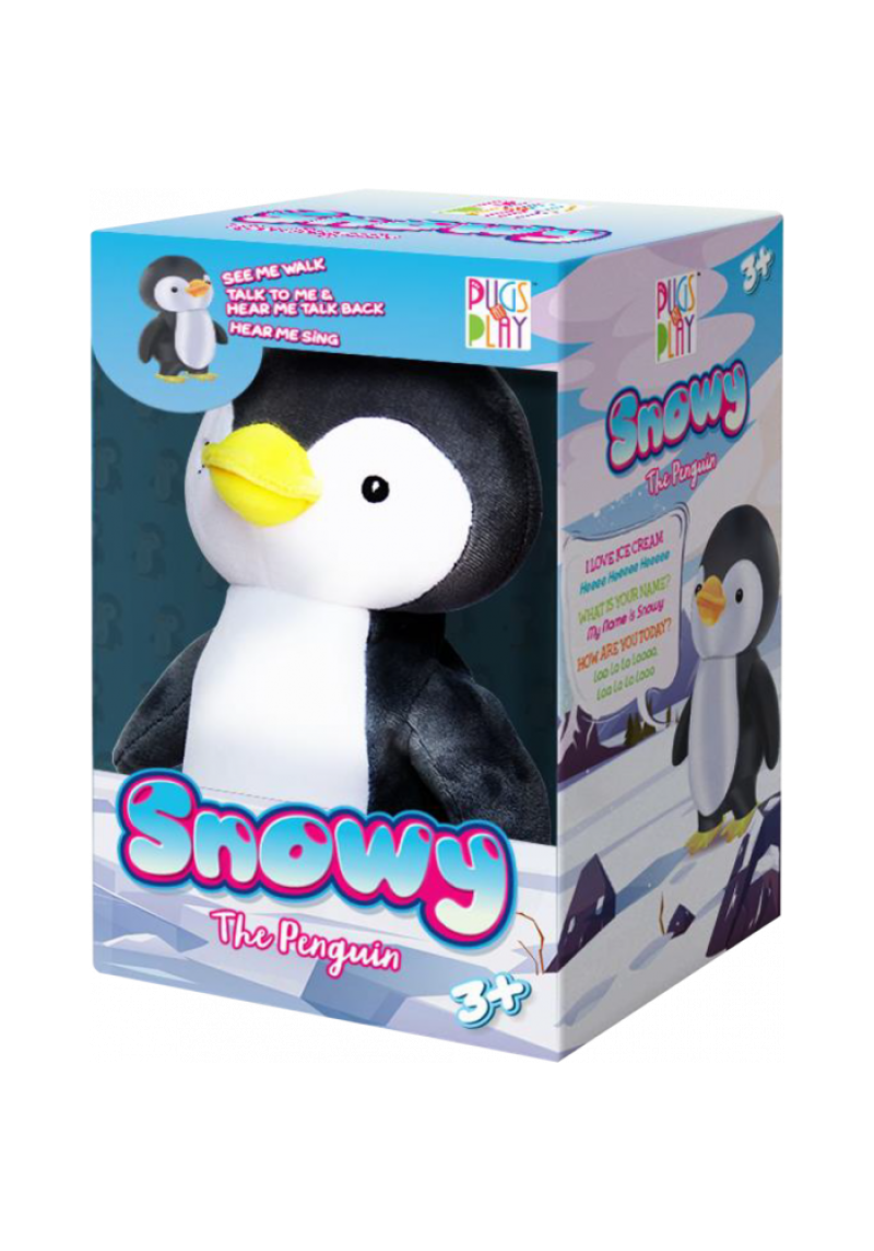 Staigājošs un runājošs pingvīns Snowy