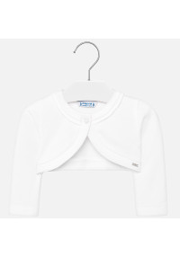 MAYORAL Balts kokvilnas bolero