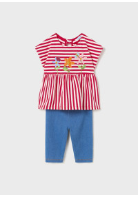 MAYORAL Svītrains krekliņš un legingi