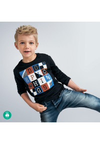 MAYORAL Tumši zils T-krekls ar printu