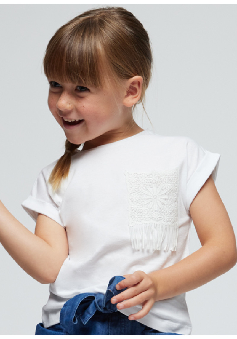 MAYORAL Krekliņš ar tamborētu kabatu