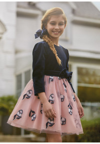 Abel&Lula Svinīga velveta kleita ar tilla svārkiem