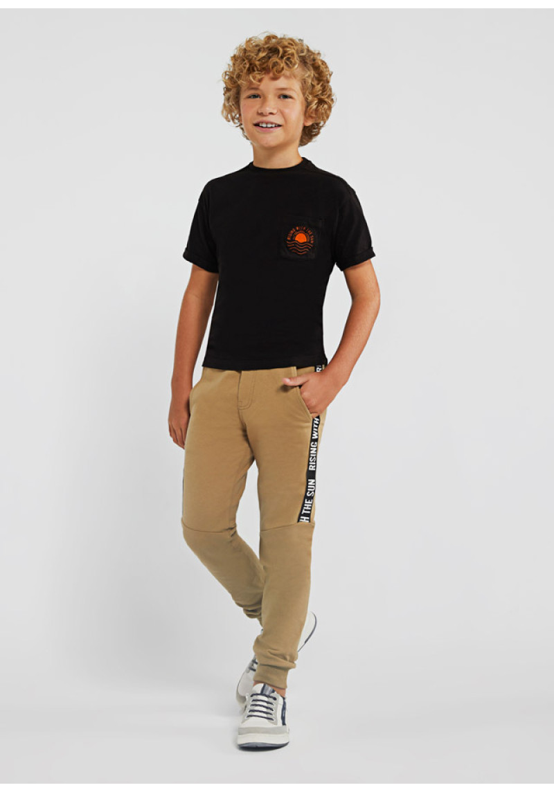 MAYORAL Bēšas bikses ar uzrakstu