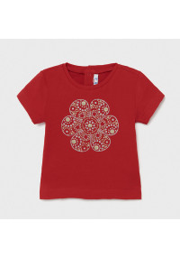 MAYORAL Kokvilnas T-krekls ar ziedu