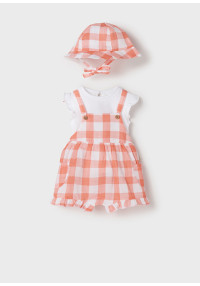 MAYORAL Rūtains komplekts ar cepuri