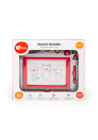 Magnētiskā zīmēšanas tāfele ar zīmodziņiem, 27×22 cm