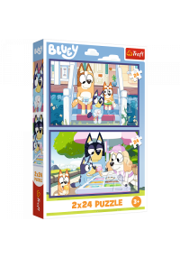 TREFL BLUEY Pužļu komplekts Jautrā Bluey, 2×24 gab.