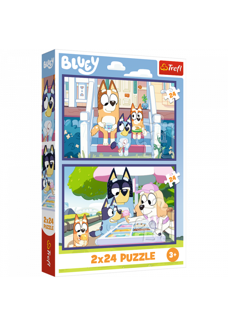 TREFL BLUEY Pužļu komplekts Jautrā Bluey, 2×24 gab.