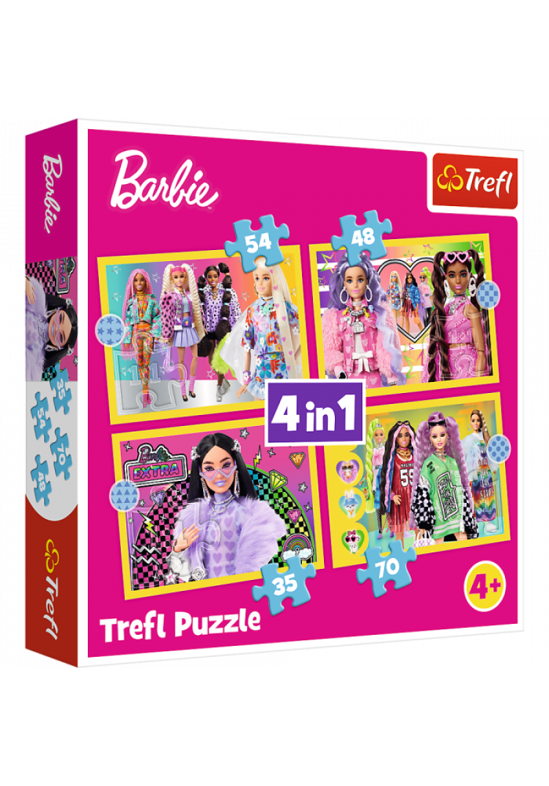 TREFL BARBIE Pužļu komplekts 4in1
