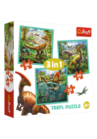 TREFL Pužļu komplekts Dinozauri, 3in1