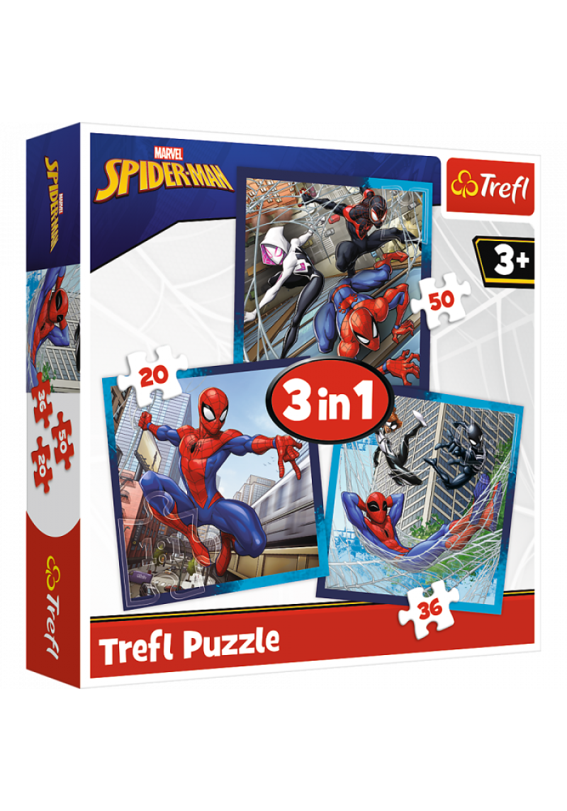 TREFL SPIDER-MAN Pužļu komplekts 3in1